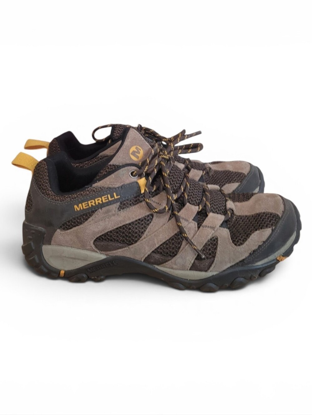 Merrell Accentor Men's 10 Hiking Shoe Brown Suede Mesh Low Top Sneakers